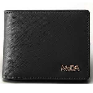 Classic MoDA Black Faux Leather Bi-Fold Wallet